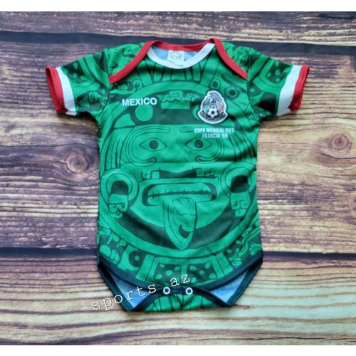 Mexico Retro Baby Soccer Jersey, 1998 Retro pañalero, Bebe Jumpsuit National Soccer Team Bodysuit