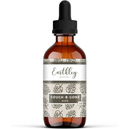 Earthley Wellness, Cough-B-Gone, Natural Herbal Formula, Cold and Cough Remedy, Removes Extra Mucus, Soothes Sore Throats, Promotes Lung Health, and Detoxification, Cough Be Gone (2oz, Kids)