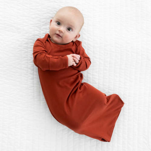 Rust Cozy Infant Gown