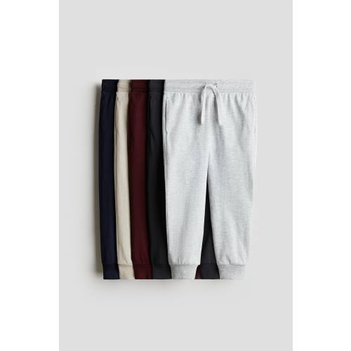 5-PACK COTTON JERSEY JOGGERS