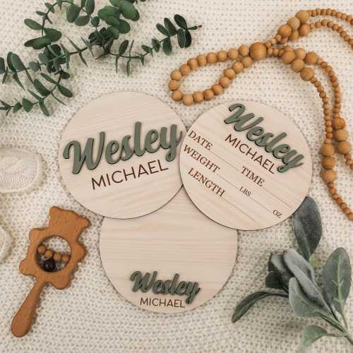 Newborn Arrival Announcement Signs, Baby Birth Stat, Newborn Name Announcement, Personalized Baby Shower Gift, 3D Baby Announcement Signs