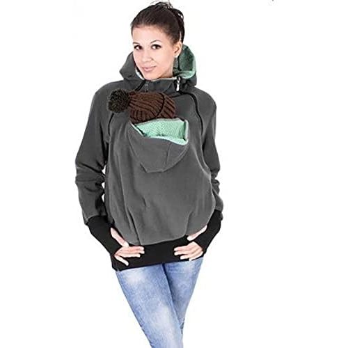 Womens Kangaroo Jacket for Mom and Baby Maternity Hoodies Sweatshirts for Pregnant Women 2024 Winter Warm Clothes