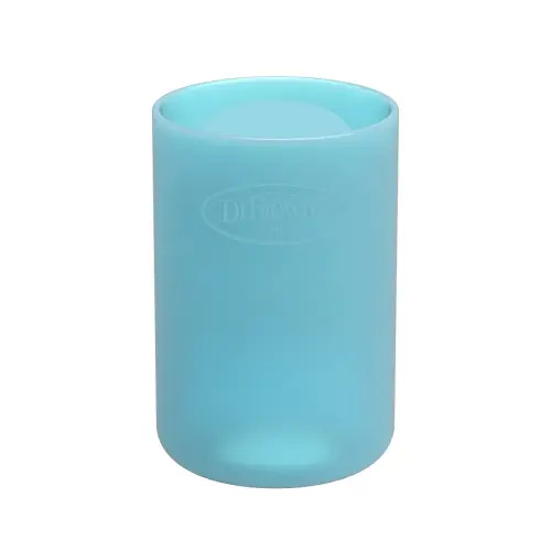 Dr. Brown's Options+ Narrow Glass Bottle Sleeve, 100% Silicone, Blue, BPA-Free, 4 oz, 1-Pack