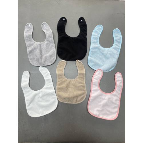 Plastic back dribble bibs, plain dribble bibs, baby bibs, drool bibs, towelling bibs - handmade dribble bibs, dribble proof, Unisex bibs