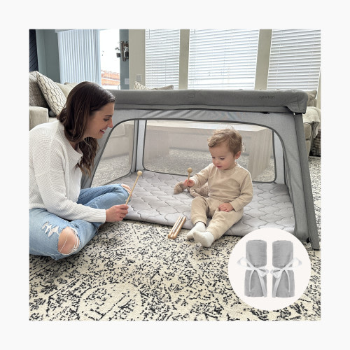 Newton Baby Travel Play Yard and Sheet Bundle - Grey