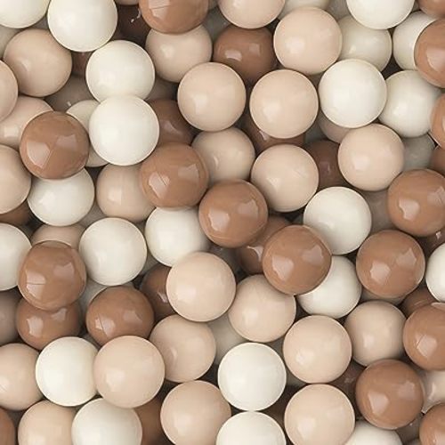 GOGOSO Brown Ball Pit Balls for Toddlers 1-3, Pack of 100pcs Phthalate Free BPA Free Non-Toxic 2.2-Inch Crush Proof Play Balls Play Tent Pool Playhouse Playpen Party Decoration