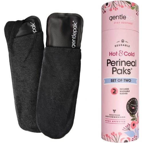 Gentlepak Reusable Perineal Ice & Heat Paks with Washable Sleeves for Postpartum, Pregnancy & Hemorrhoid Pain Relief, Multi Use Kids, Muscle, Vaginal Discomfort (2-Pack Tube)