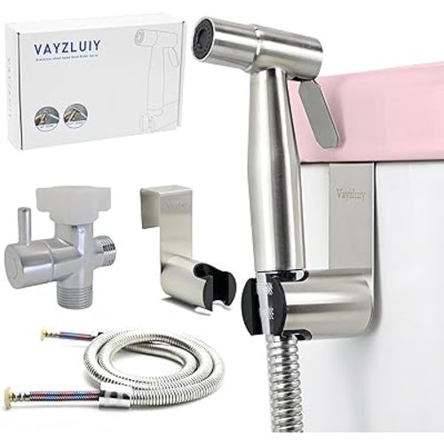 Handheld Bidet Sprayer for Toilet - Bidets for Existing Toilets Adjustable Water Pressure with Bidet Hose for Feminine Wash, Stainless Steel Muslim Shower Jet Spray for Toilet