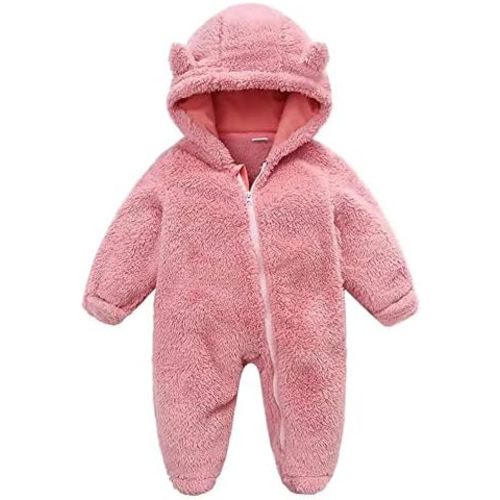 Xifamniy Baby Newborn Girls Boys Winter Clothes Suit Snowsuit Jumpsuit Footie Romper Hooded Outwear