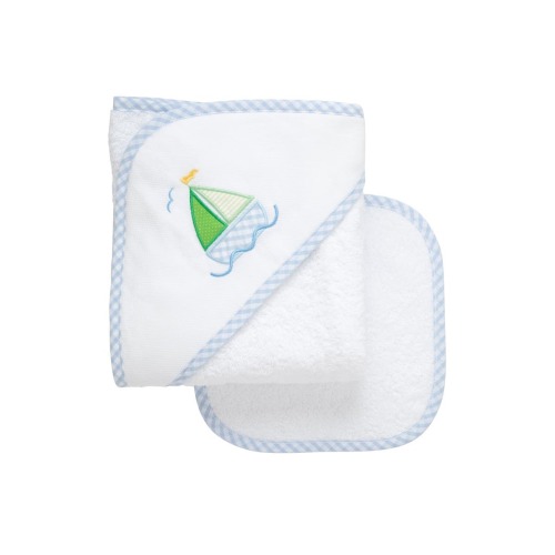 Classic Adventures Applique Hooded Towel & Washcloth Set