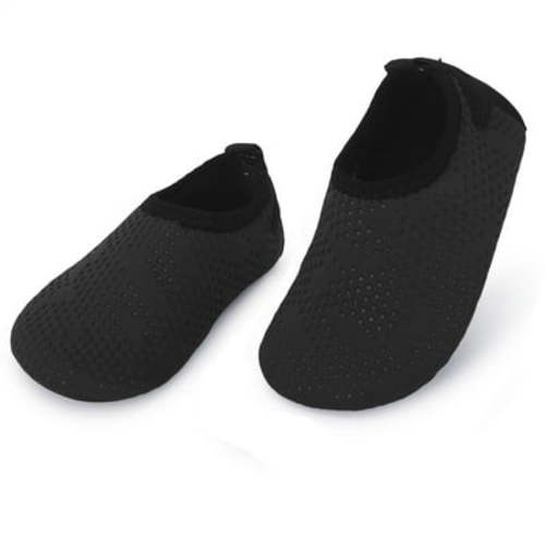 L-RUN Baby Crawling Shoes Non Slip Infant Slippers Soft Black 18-24 Months