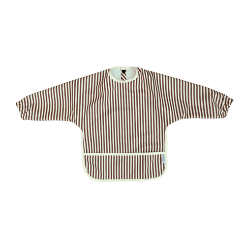 Mocha Stripe - Long Sleeved Bib