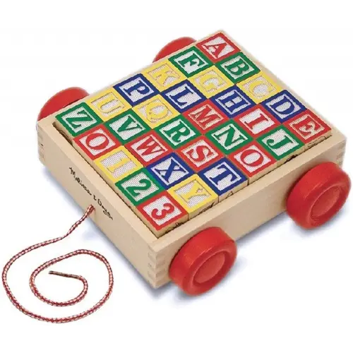 Melissa & Doug Classic ABC Block Cart , 1 Count (Pack of 1)