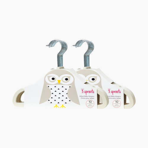 3 Sprouts Children's Hangers - Beige, 20 Pack