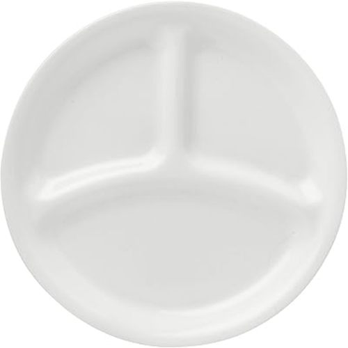 Corelle Livingware Winter Frost White 8.5” Divided Lunch Plate (Set of 4)