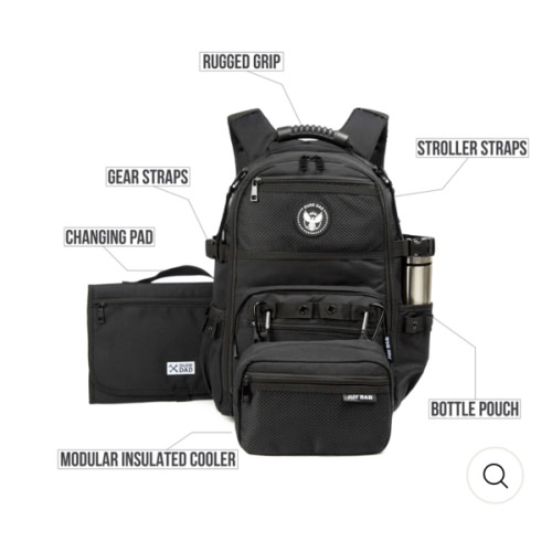 Dude Dad Diaper Bag | Color Black