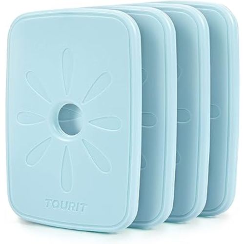 TOURIT Ice Packs for Lunch Boxes/Bags and Coolers, Lunch Box Cooler Ice Packs Reusable, Slim and Long Lasting Cool Pack for Work, Picnic or Camping