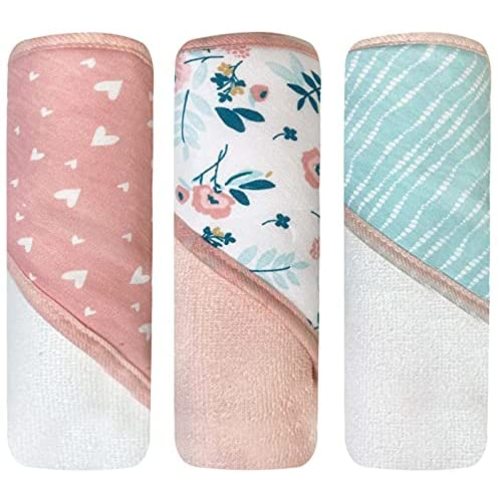 MODERN BABY 3 Pack Hooded Baby Bath Towel Set for Newborns Infants & Toddlers, Boys & Girls Baby Hooded Towels