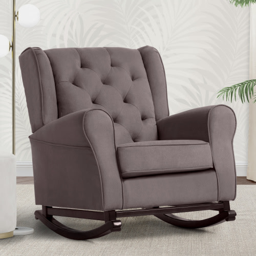 Delta Children Emma Nursery Rocking Chair, Graphite