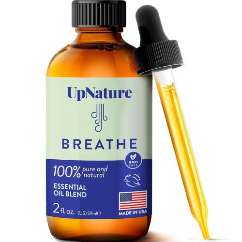 Amazon.com: UpNature Breathe Essential Oil - Huge 2oz - Essential Oils for Diffusers Humidifiers Spa Respiratory Menthol Blend : Health & Household
