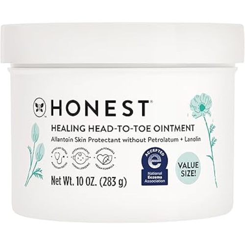 The Honest Company Head to Toe Multi-Purpose Healing Ointment | Safe for Sensitive Skin | Hypoallergenic, Fragrance Free, Vegan | Value Size, 10 oz