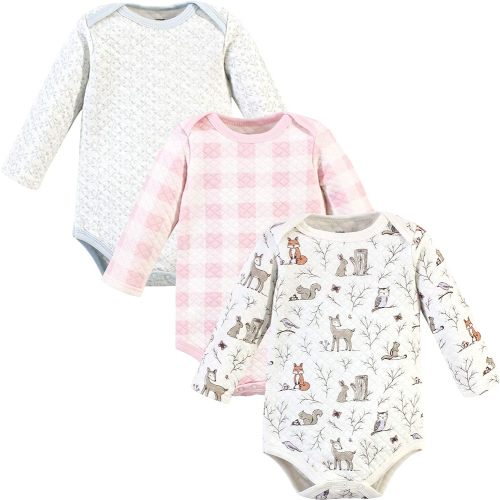 Hudson Baby unisex-baby Quilted Long Sleeve Cotton Bodysuits