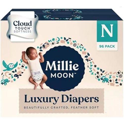Millie Moon Luxury Diapers - Size- N- 96ct