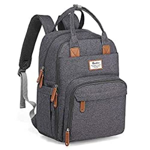 RUVALINO Diaper Bag Backpack, Multifunction Travel Back Pack Maternity Baby Changing Bags, Large Capacity, Waterproof and Stylish, Dark Gray : Baby