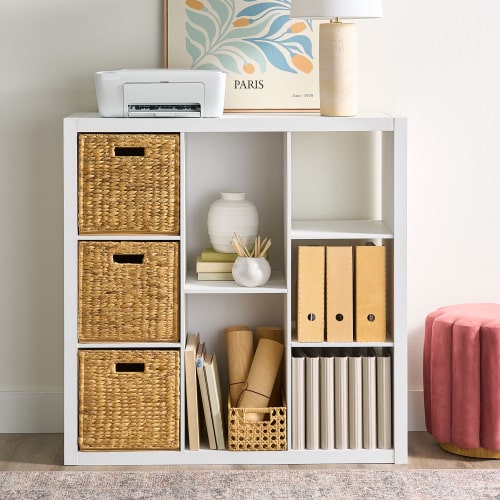 Better Homes & Gardens 6-Cube Organizer with Storage Cubbies, White Texture