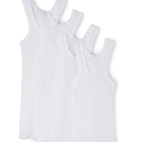 Baby Singlet 4 Pack in White