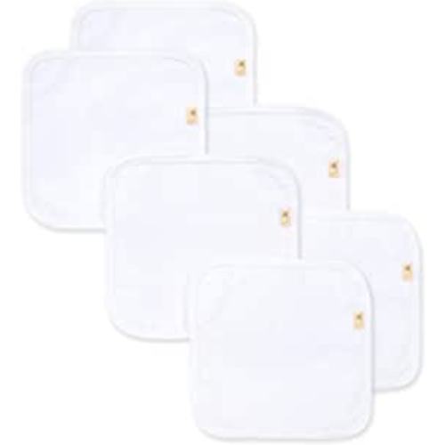 Burt's Bees Baby Infant Washcloths, 100% Organic Cotton, Soft and Super Absorbent Knit Terry Wash Cloth - 6 Pack Set