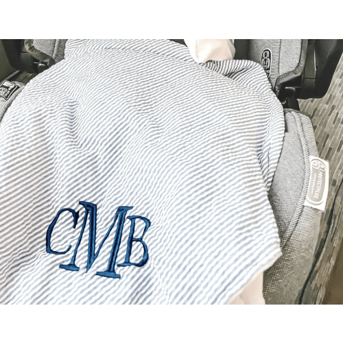 Personalized Baby Blankets, Monogrammed Seersucker Baby Blanket, Custom Baby Blanket, Personalized Baby Gifts, Baby Boy/girl - Etsy