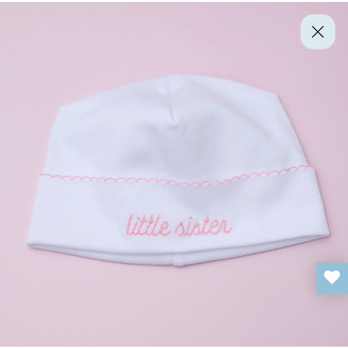 Magnolia Baby Girl Little Sister Embroidered Hat