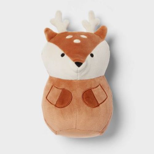 Mini Brown Deer Kids' Plush - Pillowfort™: Novelty Throw Pillow, Recycled Polyester, Indoor Use, Microplush