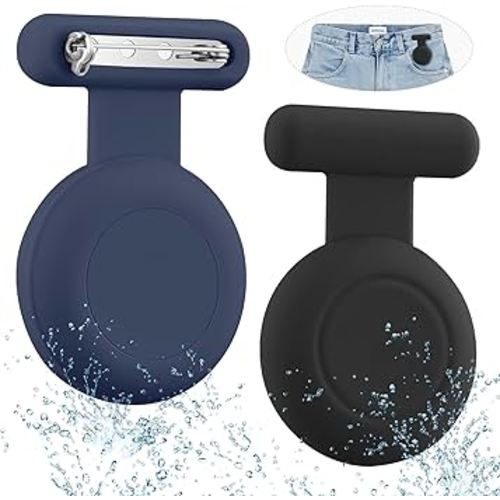 Waterproof Air Tag Holder for Kids (2 Pack), Hidden Air Tag Case with Pin, GPS Tracker Clip Compatible with Apple Airtag, Suitable for Toddlers, Children, Elderly, Clothing, Backpack, Luggage.