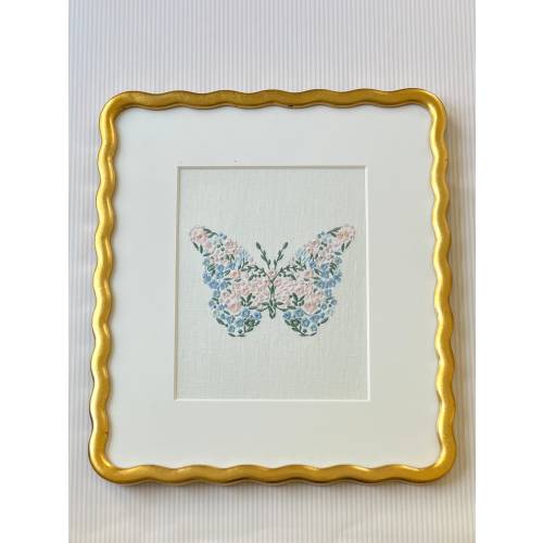 Embroidered Floral Butterfly