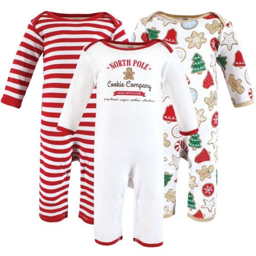 Touched by Nature Unisex Baby Organic Cotton Coveralls, Christmas Cookies, 9-12 Months