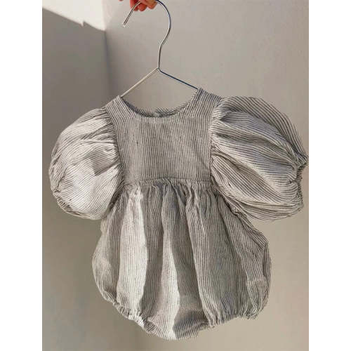 Poppy Romper in Beach Stripe