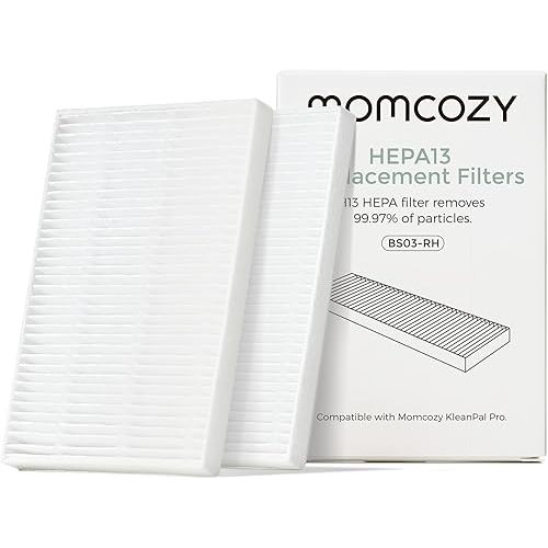 Momcozy KleanPal Pro Air Filter Replacement – 99.97% Effective Filtration for Baby Bottle Washer – Safe & Easy Install – Premium Quality Filter for Cleaner Baby Bottles, 2-Pack