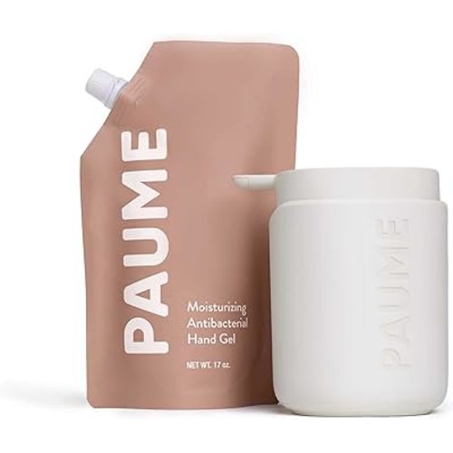 PAUME Sanitize Bundle | Hand Sanitizer 17oz Bag and Refill Pump | Silicon & Paraben Free, No Artificial Fragrances & Vegan (2)