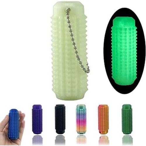 Little Ouchies Fidget Stim Tool, Pocket Mini Fidget Toy for Adults, Luminous Pain Stim Fidget,3D Printed Venting Key Pendant, Spiky Grippie Stim Keychain for Anxiety Relief Positive, Novelty Gifts