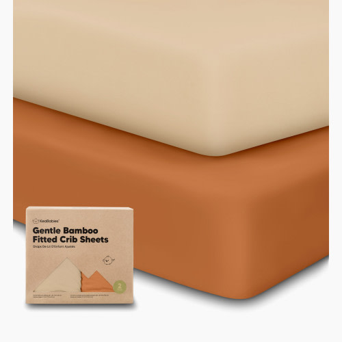 KeaBabies Isla Bamboo Viscose Fitted Crib Sheets - Rust