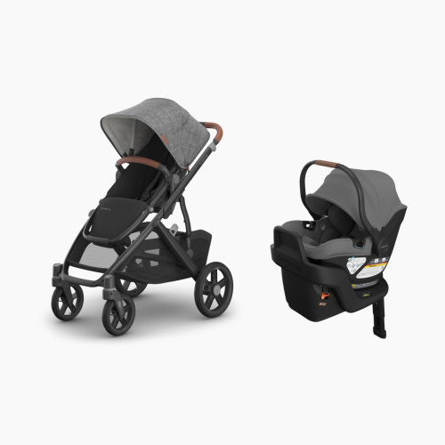 UPPAbaby Vista V3 Stroller & Aria V2 Lightweight Infant Car Seat Travel System - Greyson