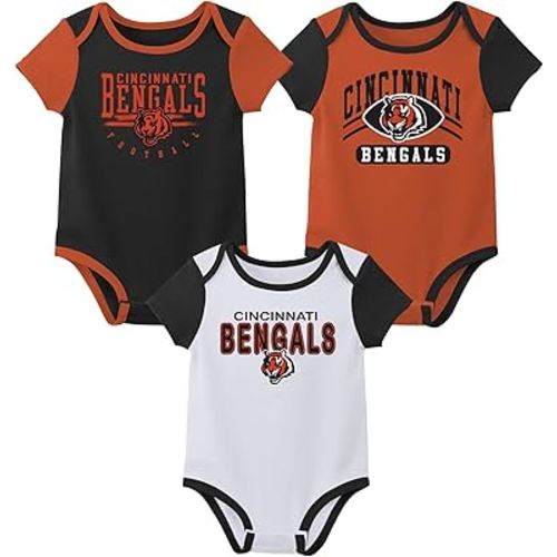 Outerstuff NFL Teams Newborn Baby and Infant Short Sleeve Bodysuit Variety 3-Pack (0-18m)