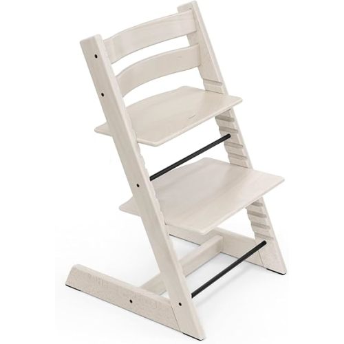 Stokke Tripp Trapp Chair, Whitewash - Adjustable, Convertible Chair for Toddlers, Children & Adults - Convenient, Comfortable & Ergonomic - Classic Design