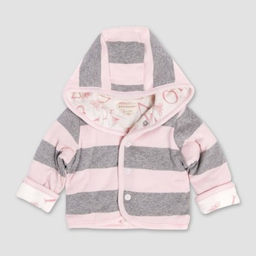 Burt's Bees Baby® Baby Girls' Bee Reversible Organic Cotton Puffer Jacket - Pink, Size: Newborn