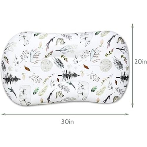 Newborn Lounger Cover for Boys and Girls Removable Cover Ultra Soft Comfortable Lounger Slipcover for Infant Lounger Pillow Woodland Animals