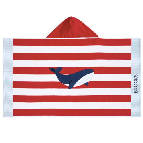 Rugby Stripe Whale Beach Hooded Towel UPF 50+