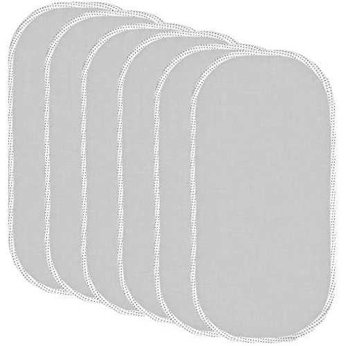 TILLYOU 6PK Larger Softer Changing Pad Liners Waterproof, 27" x 13" Washable Reusable Flannel Cotton Changing Table Cover Liners Leakproof, Portable Baby Changing Mat for Boys Girls, Gray