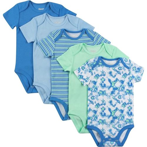 Hanes Baby and Toddler Ultimate Flexy Short Sleeve Bodysuit (5 Pack)